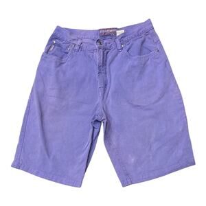 Vintage 90s Union Bay Jean Baggy Shorts Size 34 Jorts Purple Skater Beach Y2K